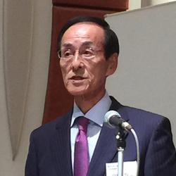 あいさつする山口社長 あいさつする山口社長