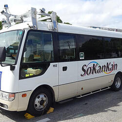 慶応義塾大学湘南藤沢キャンパスで運用されている自動運転バス