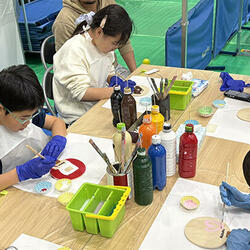 マイラケットづくりを楽しんだ マイラケットづくりを楽しんだ